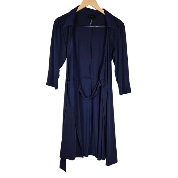 Laundry By‎ Design Navy Collared Wrap 3/4 Sleeve Dress S - Picture 3 of 8